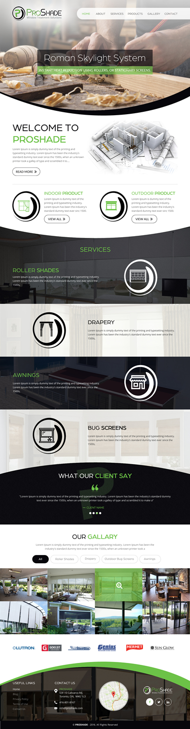 Diseño Web por rightway para ProShade Inc | Diseño #13092084