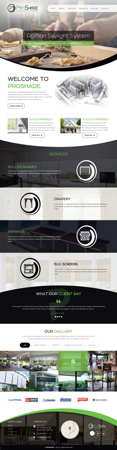 Diseño Web por rightway para ProShade Inc | Diseño #13092088