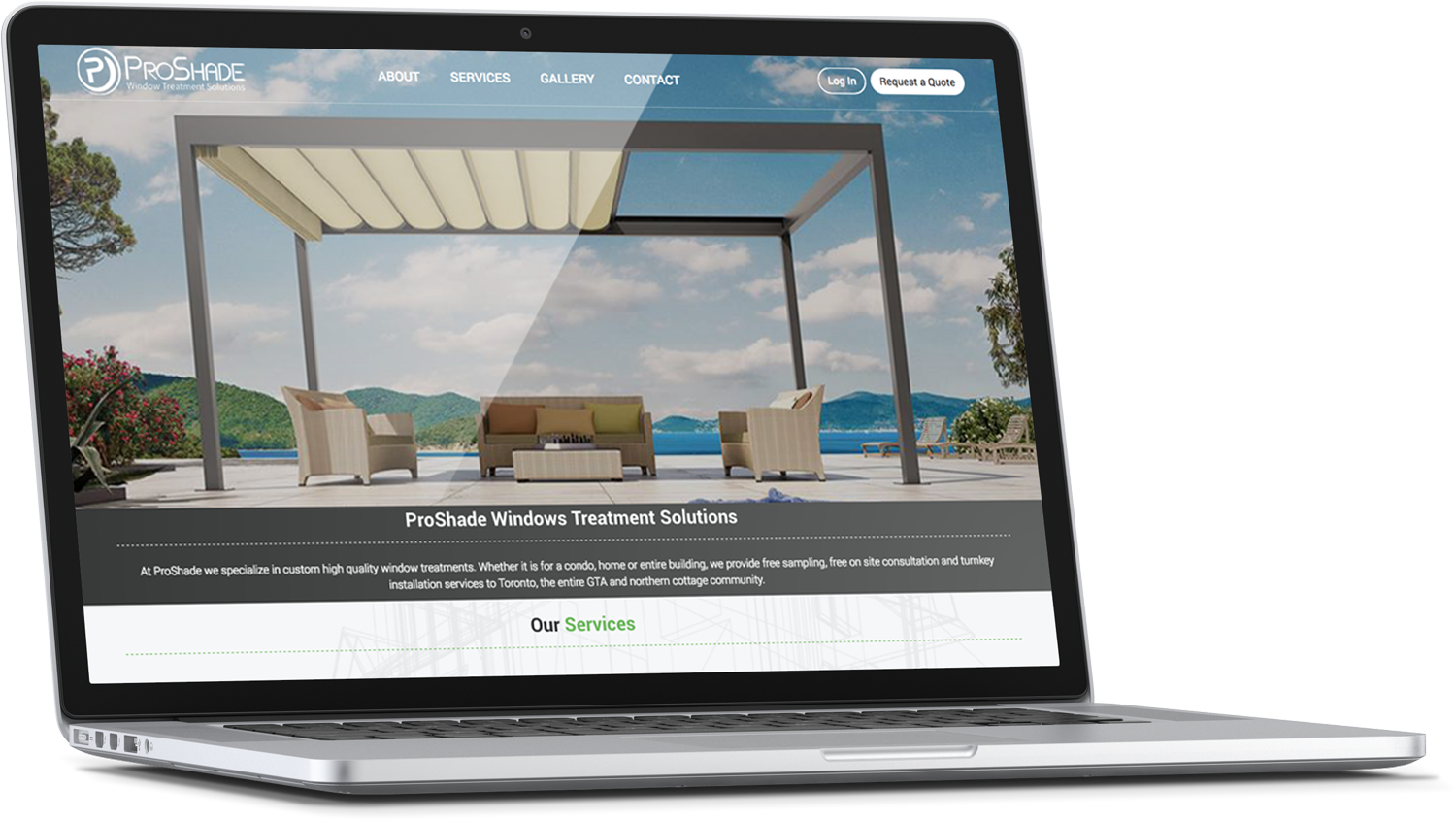 Diseño Web por cCopilot para ProShade Inc | Diseño #13042884