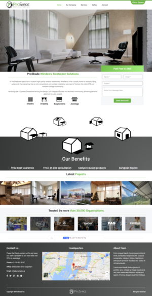 Web Design by cCopilot for ProShade Inc | Design: #13042888