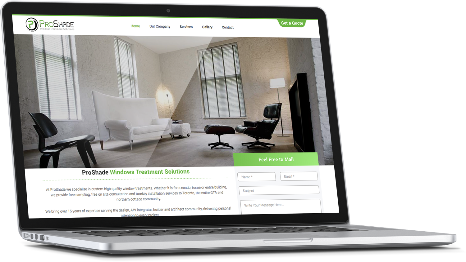 Web Design by cCopilot for ProShade Inc | Design #13042889