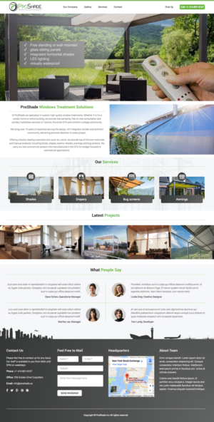Web Design by cCopilot for ProShade Inc | Design: #13042894