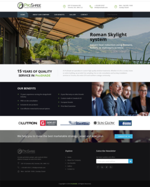 Web Design by futuregraphic for ProShade Inc | Design #13003878