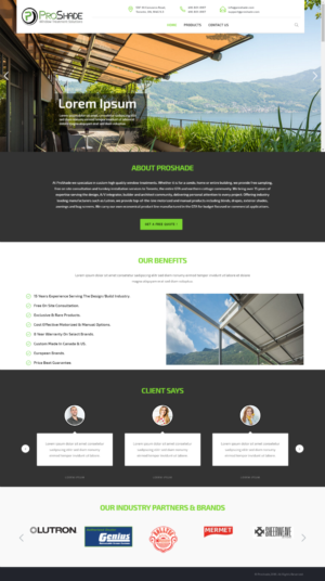 Web Design by valemic for ProShade Inc | Design #12974364