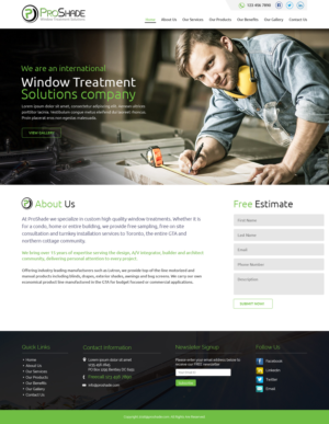 Web Design by Tpith for ProShade Inc | Design: #13064657