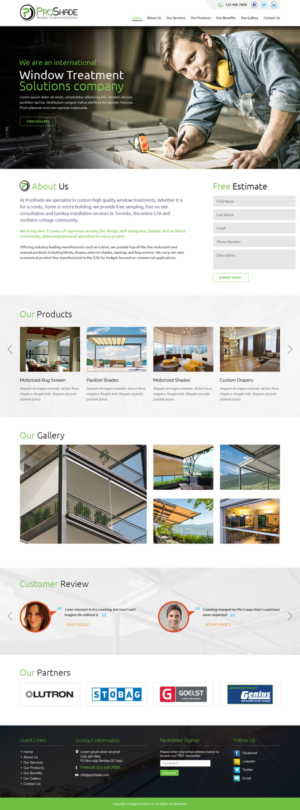 Web Design by Tpith for ProShade Inc | Design: #13064658