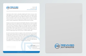 Letterhead Design by Pointless Pixels India for Revived Exteriors, Inc. | Design: #12984682