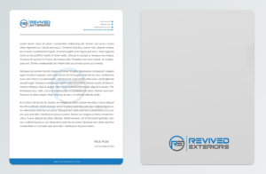Letterhead Design by Pointless Pixels India for Revived Exteriors, Inc. | Design: #12984683