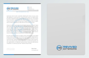 Letterhead Design by Pointless Pixels India for Revived Exteriors, Inc. | Design: #12984994