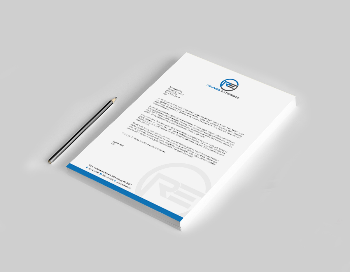 Briefkopf-Design von asimali für Revived Exteriors, Inc. | Design #13015686