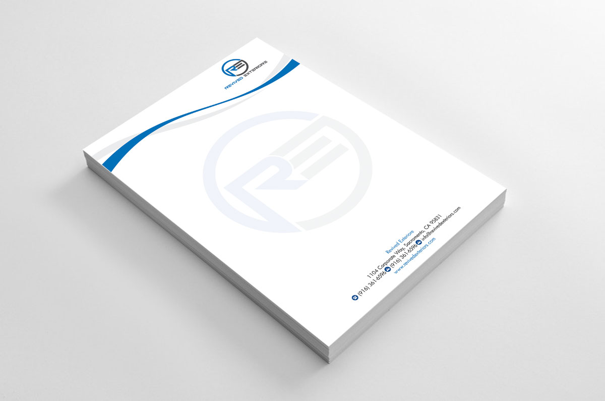 Briefkopf-Design von alpesh9520 für Revived Exteriors, Inc. | Design #12971850