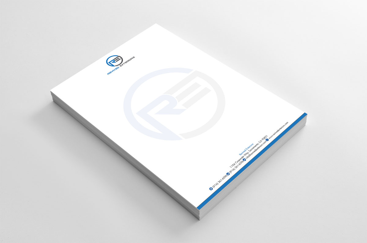 Letterhead Design by alpesh9520 for Revived Exteriors, Inc. | Design #12977259