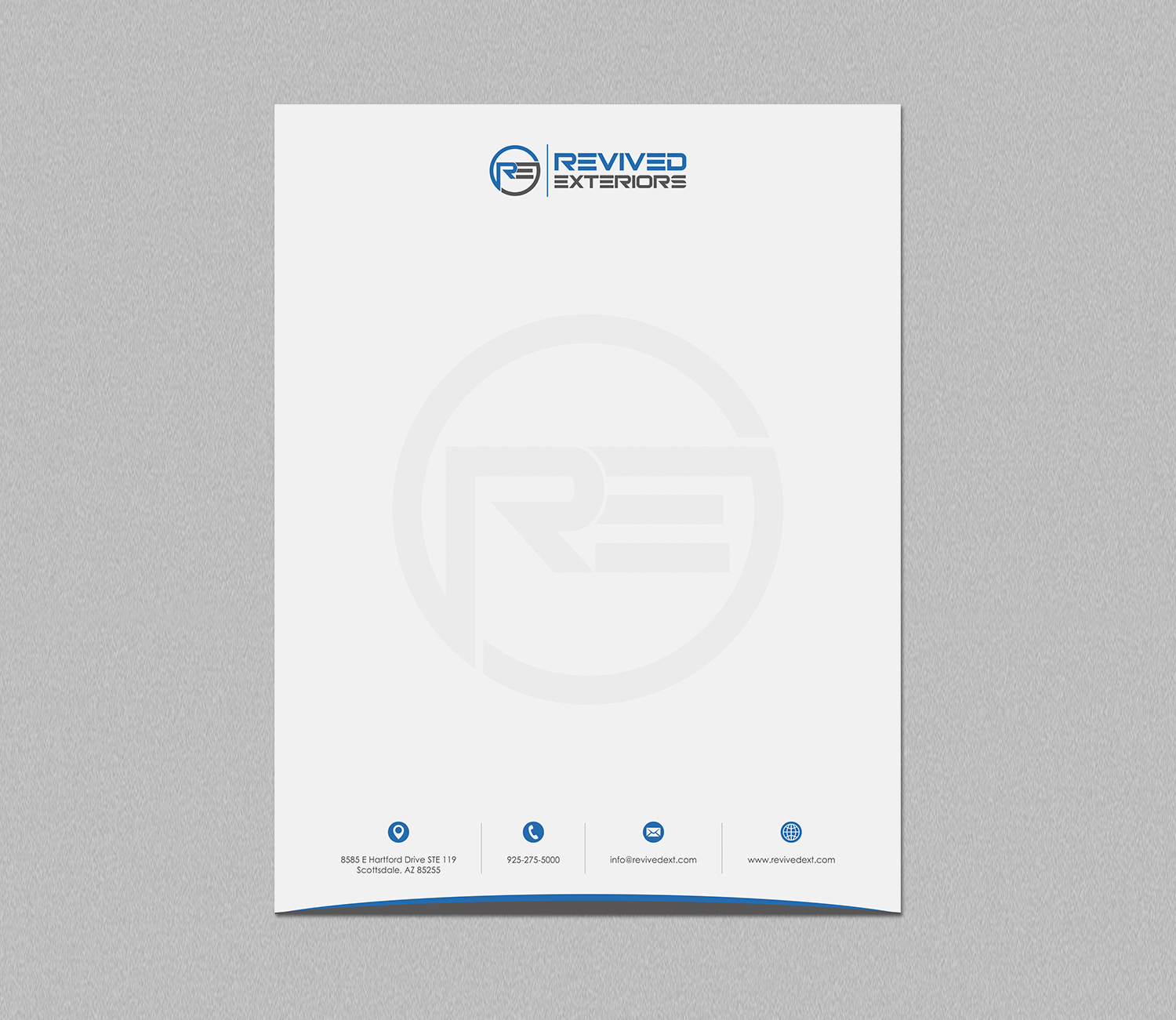 Briefkopf-Design von logodentity für Revived Exteriors, Inc. | Design #12968612