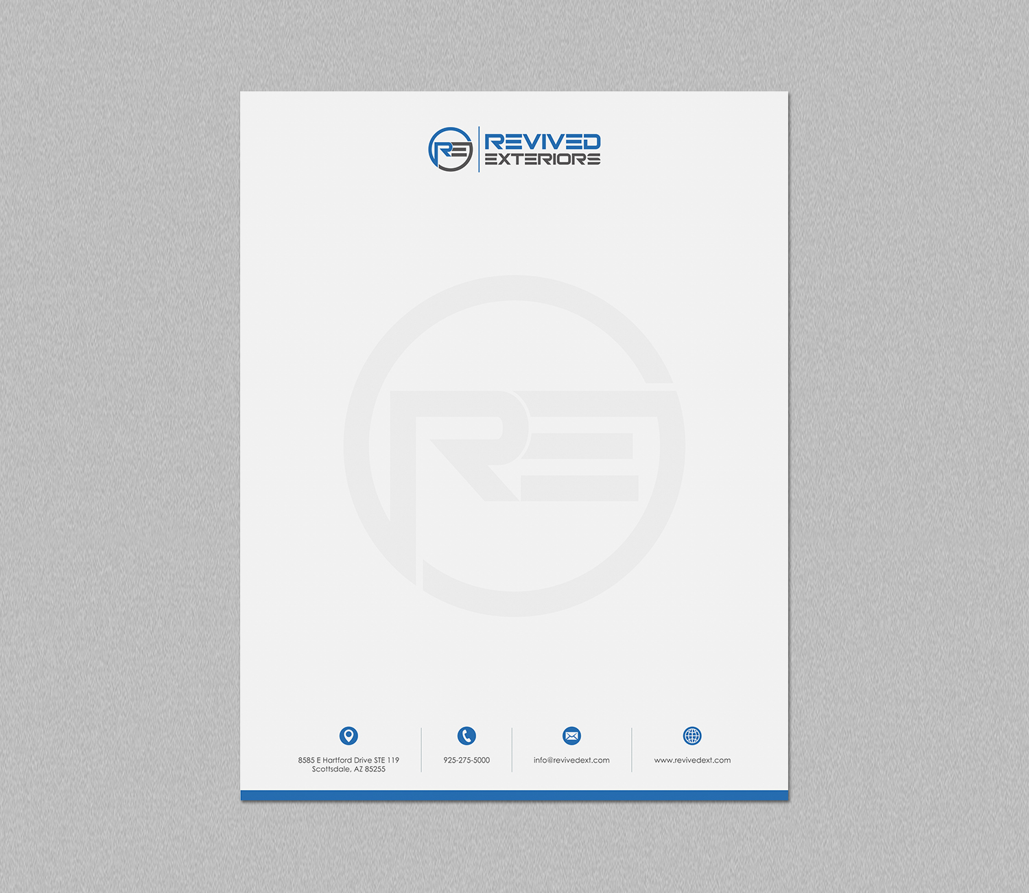 Briefkopf-Design von logodentity für Revived Exteriors, Inc. | Design #12968630