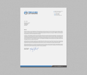 Letterhead Design by logodentity for Revived Exteriors, Inc. | Design: #12968829