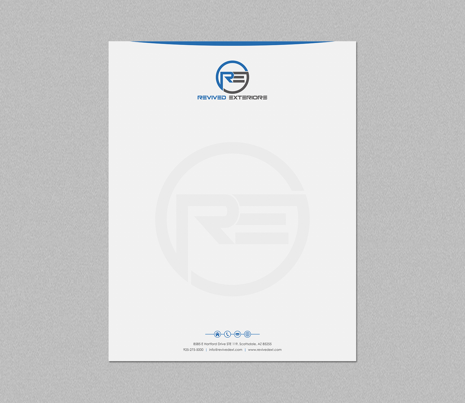 Briefkopf-Design von logodentity für Revived Exteriors, Inc. | Design #12969298