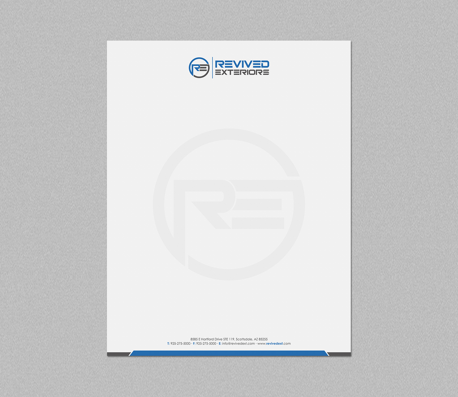 Letterhead Design by logodentity for Revived Exteriors, Inc. | Design #12969840