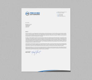 Letterhead Design by logodentity for Revived Exteriors, Inc. | Design: #12969862