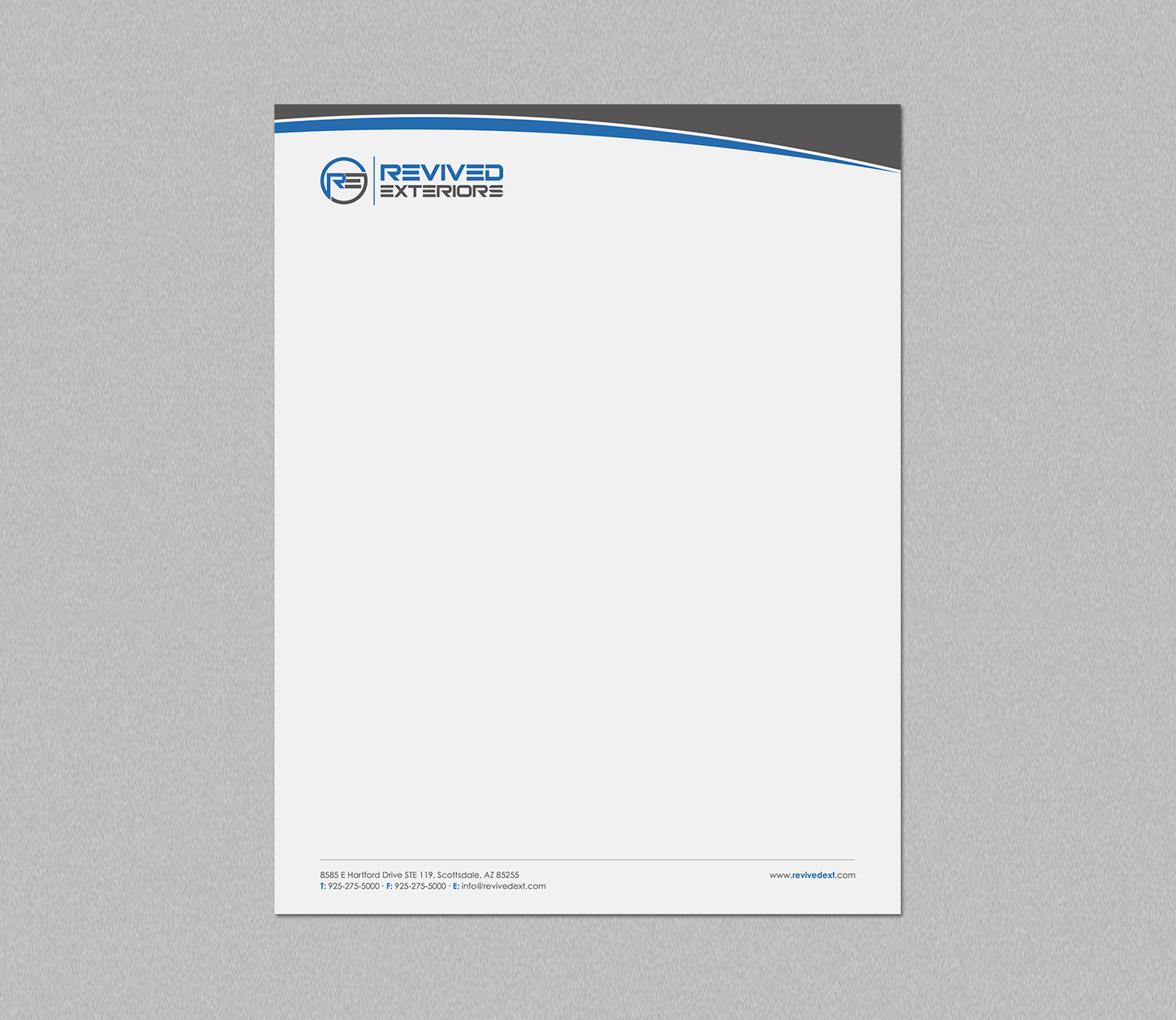 Briefkopf-Design von logodentity für Revived Exteriors, Inc. | Design #12970454