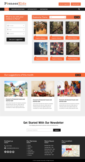 Web Design by Xclusive Designers for Pioneerkids | Design: #13016288