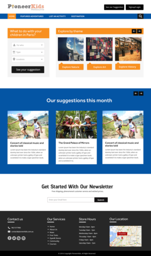 Web Design by Xclusive Designers for Pioneerkids | Design: #13016289