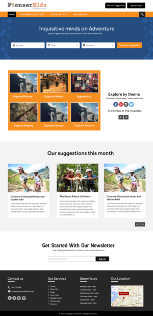 Web Design by Xclusive Designers for Pioneerkids | Design: #13025205