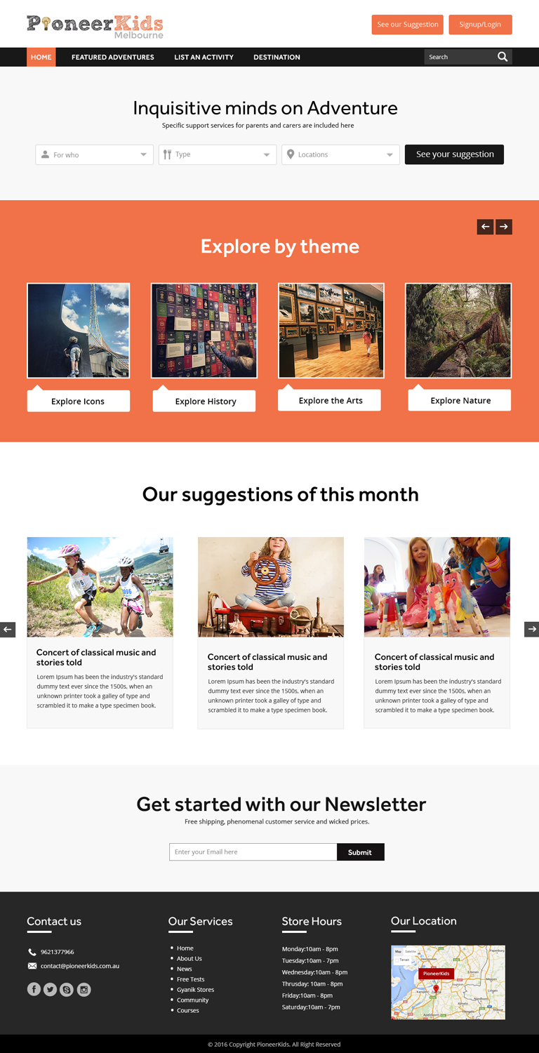 Diseño Web por Xclusive Designers para Pioneerkids | Diseño #13069496