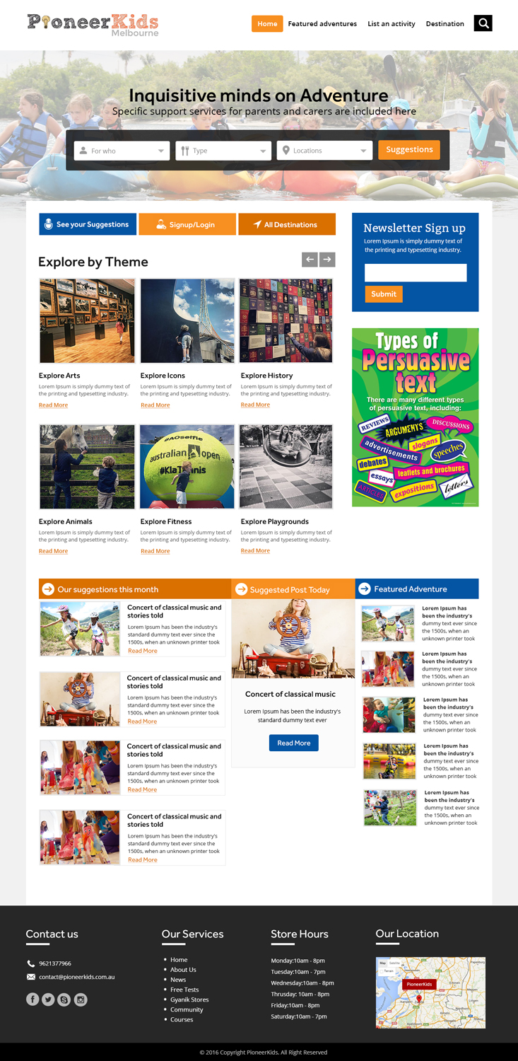 Web-Design von Xclusive Designers für Pioneerkids | Design #13071961