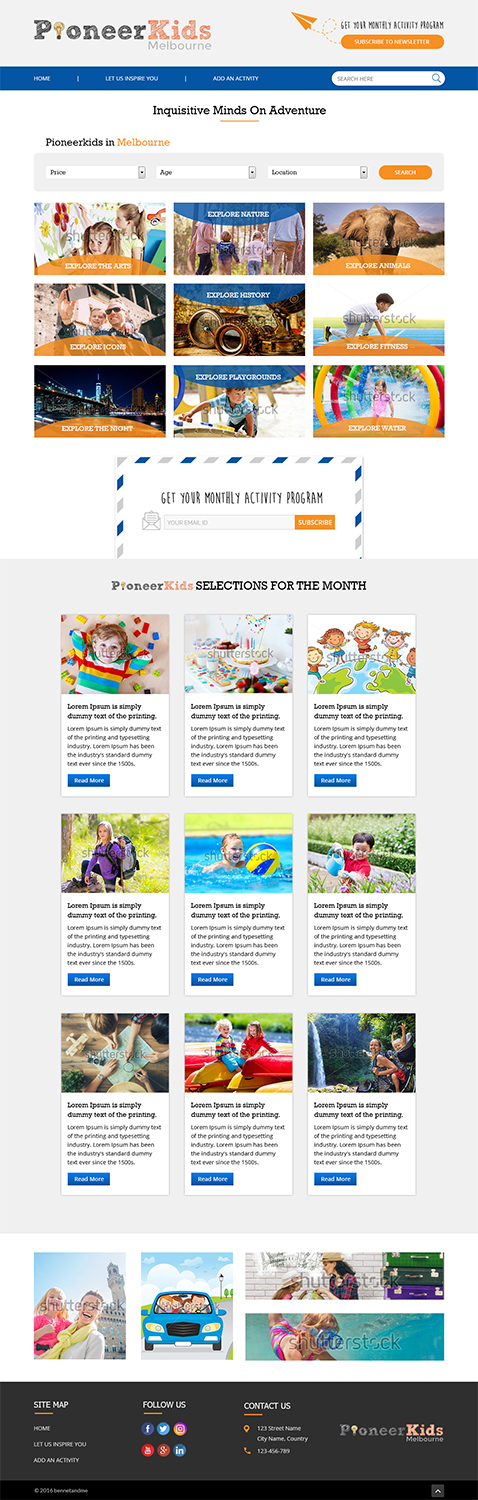 Web Design by Designanddevelopment for Pioneerkids | Design: #13069908