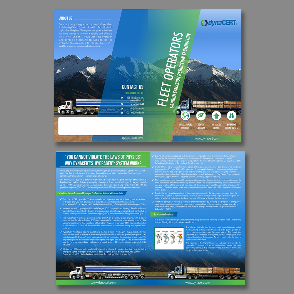 Flyer Design by ecorokerz for dynaCERT | Design #13061060