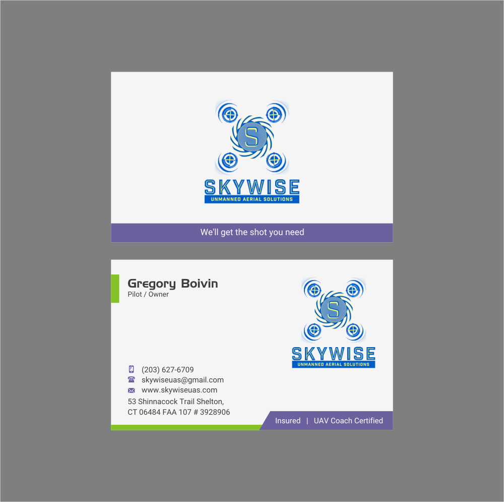 Visitenkarten-Design von INDIAN_Ashok für SkyWise UAS | Design #12968352