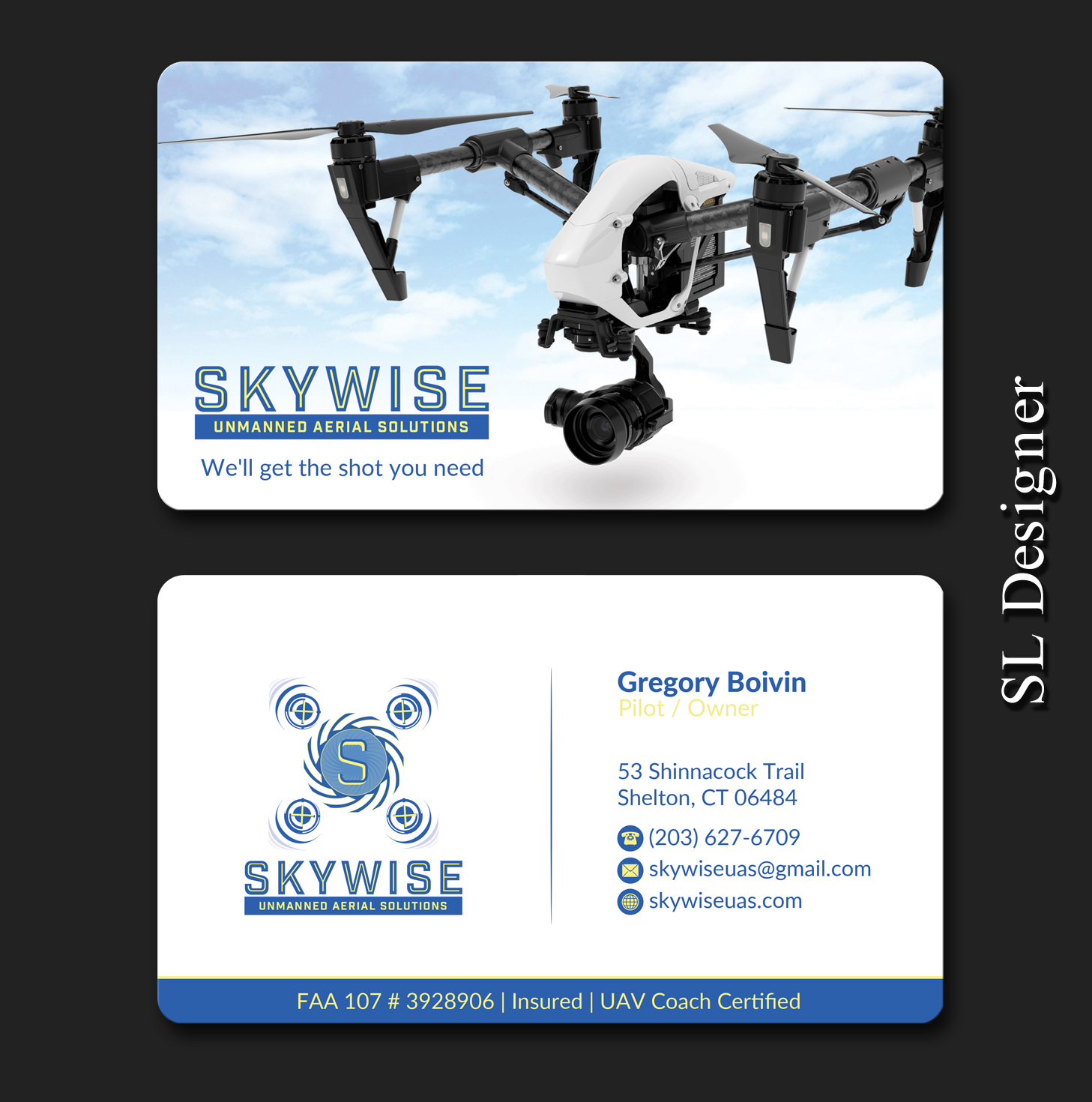 Visitenkarten-Design von SL Designer für SkyWise UAS | Design #12968850