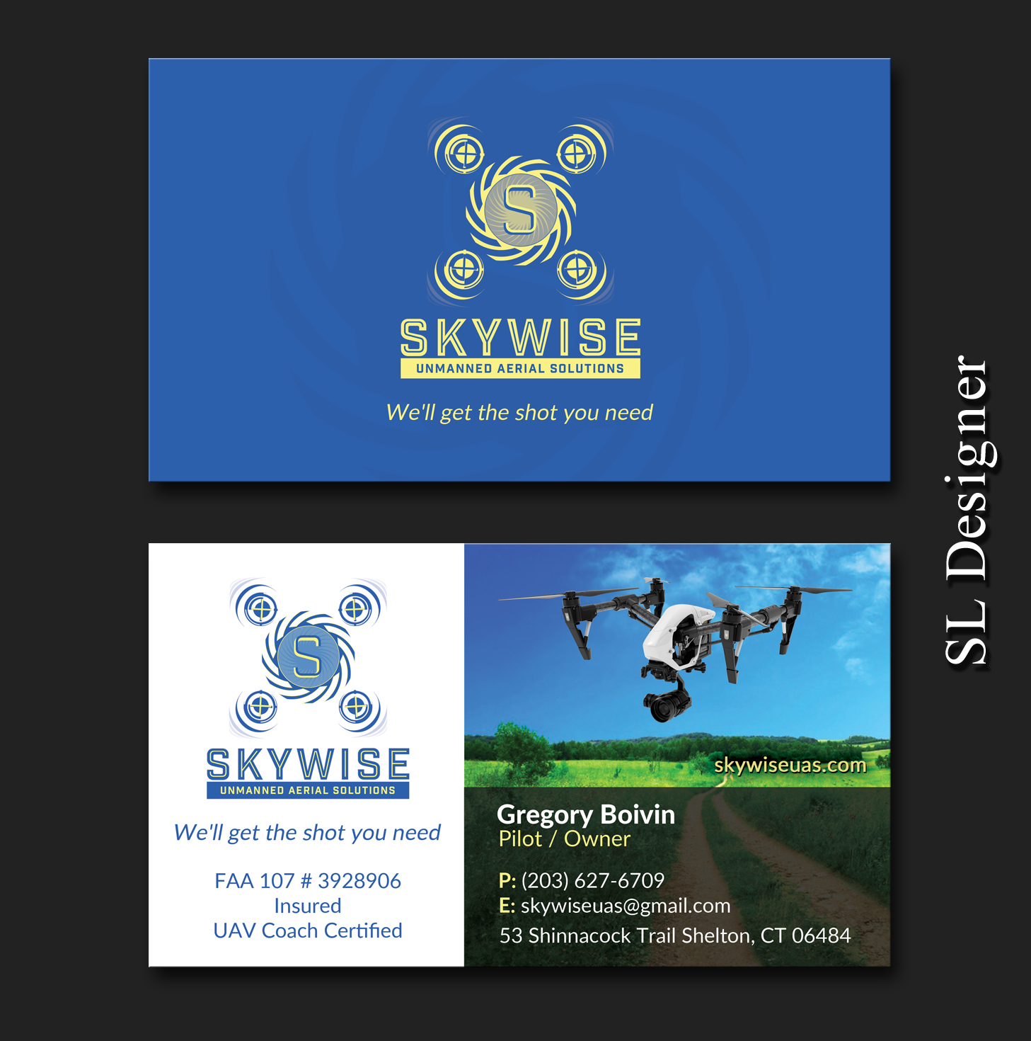 Visitenkarten-Design von SL Designer für SkyWise UAS | Design #12974618