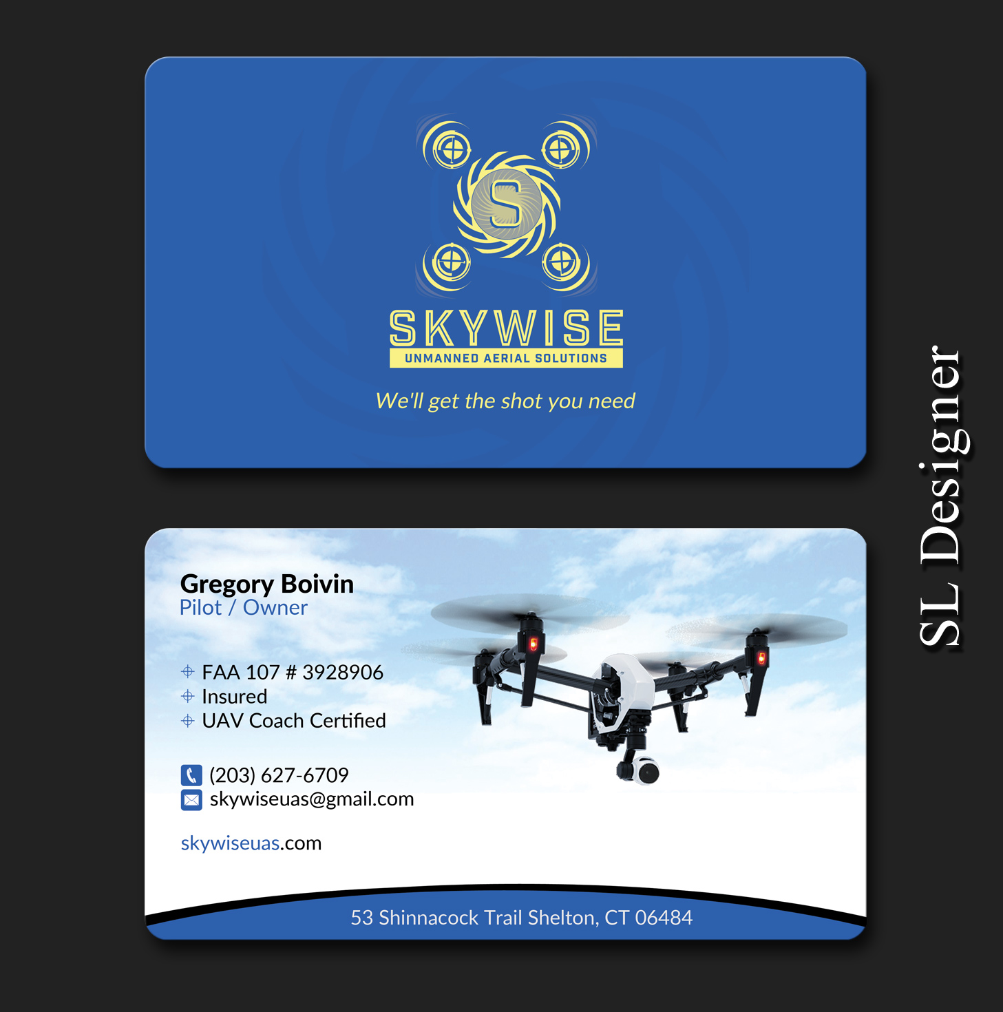 Visitenkarten-Design von SL Designer für SkyWise UAS | Design #12974686