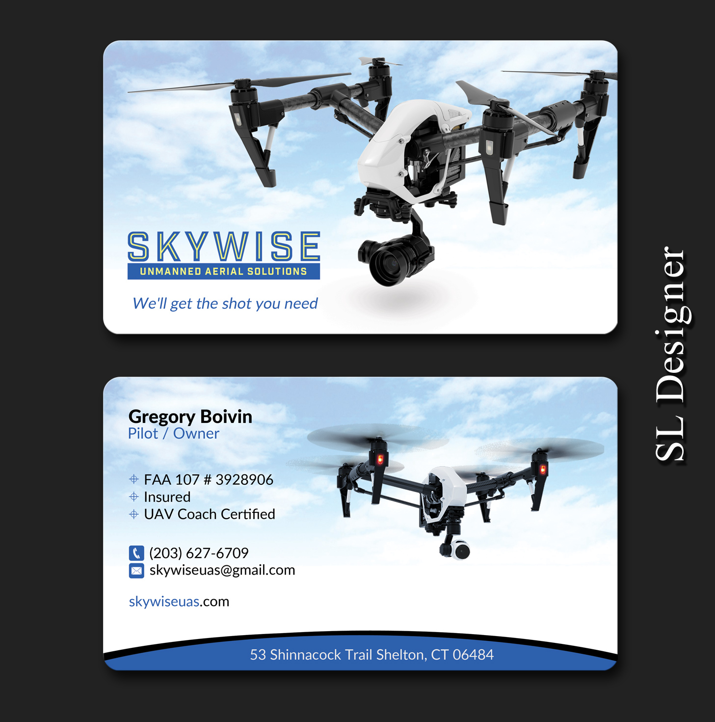 Visitenkarten-Design von SL Designer für SkyWise UAS | Design #12974687