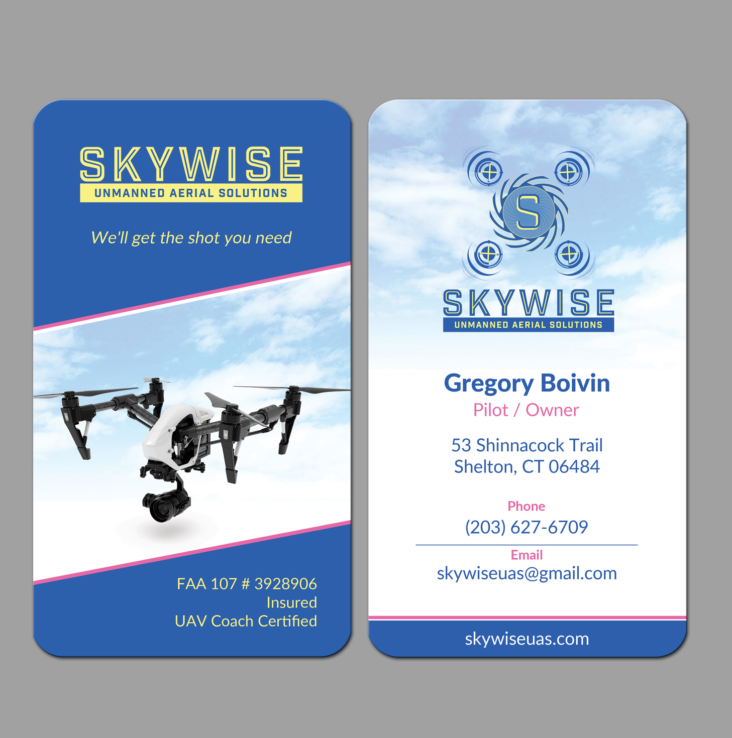 Visitenkarten-Design von SL Designer für SkyWise UAS | Design #12974702