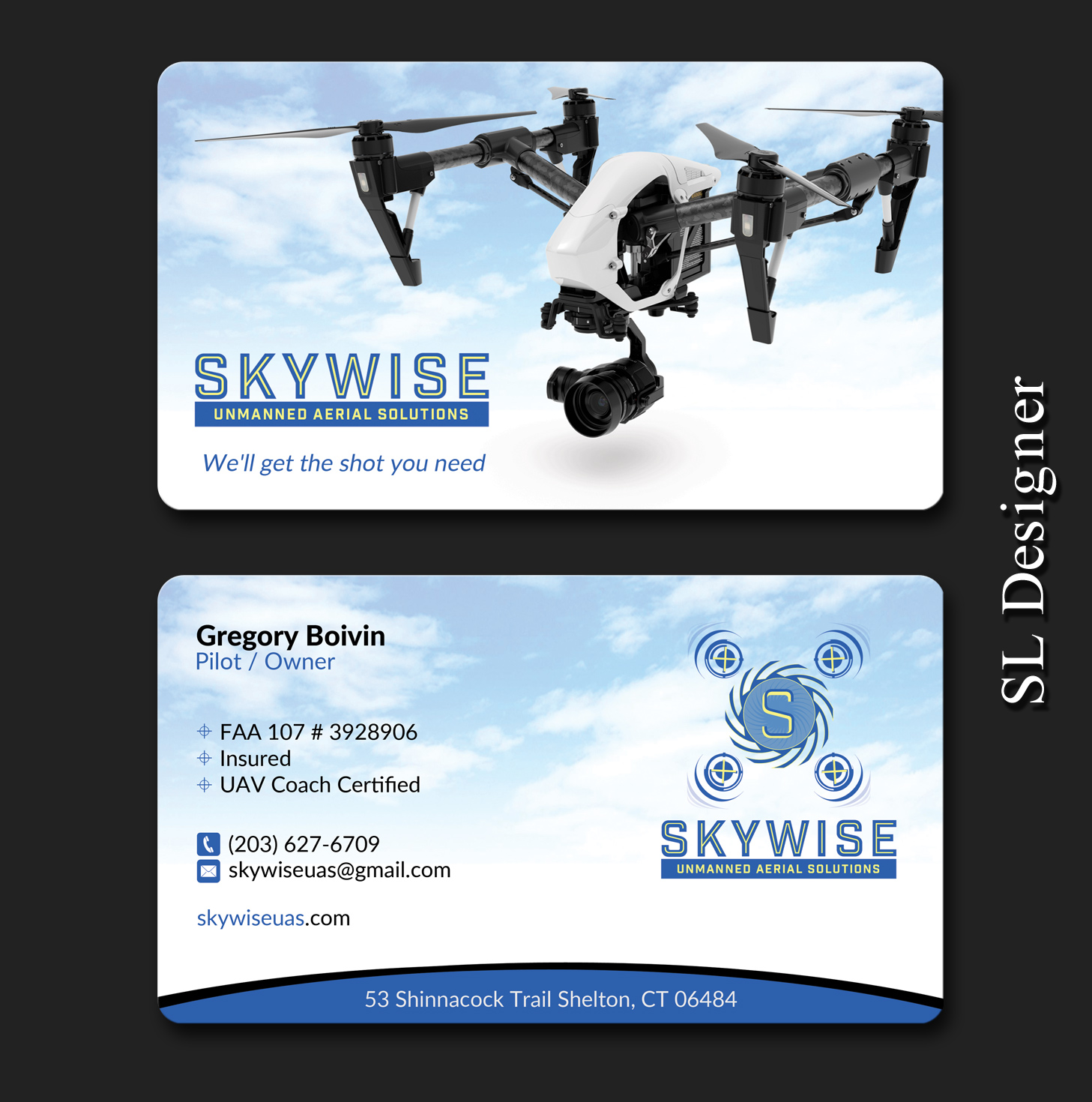 Visitenkarten-Design von SL Designer für SkyWise UAS | Design #12989971