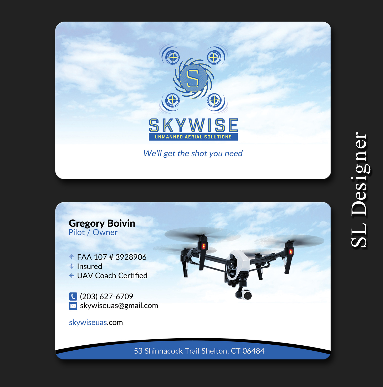Visitenkarten-Design von SL Designer für SkyWise UAS | Design #12989972
