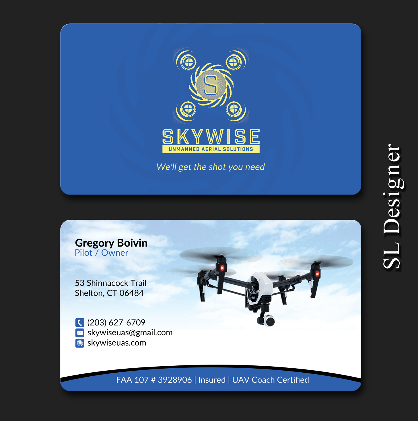 Visitenkarten-Design von SL Designer für SkyWise UAS | Design #12993304