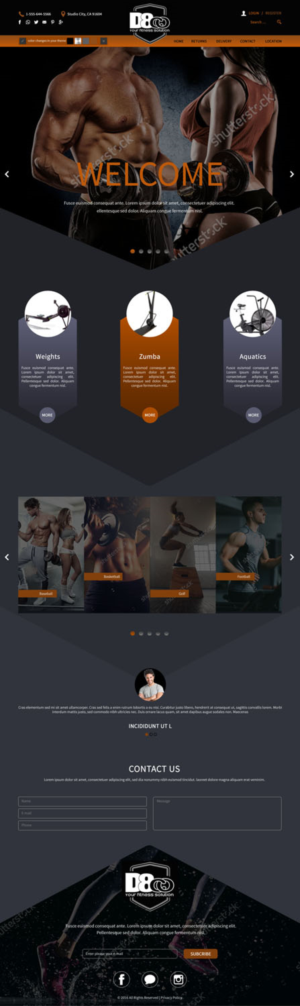 Landing Page Design by Jyotsna for D8 Fitness | Design: #13063709