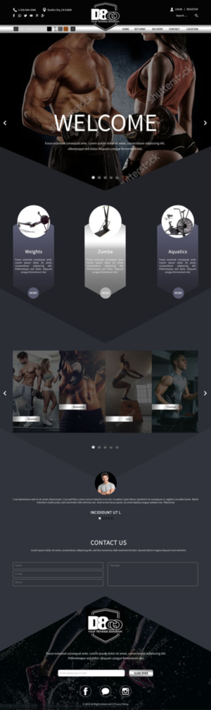 Landing Page Design by Jyotsna for D8 Fitness | Design: #13063710