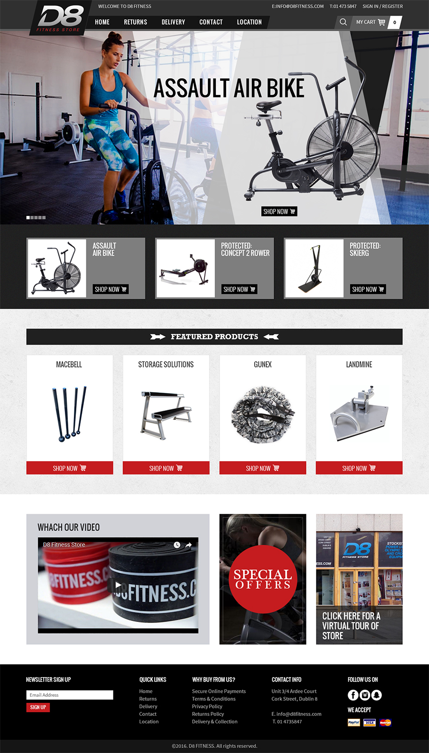 Diseño de Página de Aterrizaje por RupalTechno para D8 Fitness | Diseño #12989114
