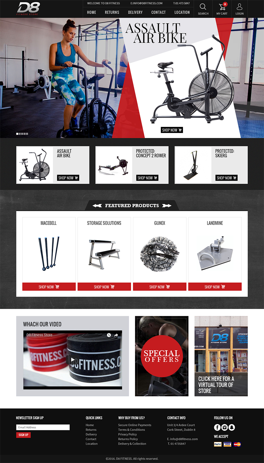 Diseño de Página de Aterrizaje por RupalTechno para D8 Fitness | Diseño #12989125