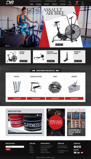 Landing Page Design by RupalTechno for D8 Fitness | Design: #12989125