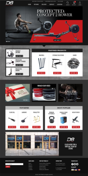 Landing Page Design by RupalTechno for D8 Fitness | Design: #13004754