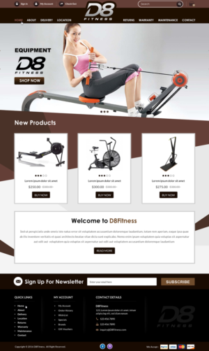 Landing Page Design by Creative Design for D8 Fitness | Design: #13040118