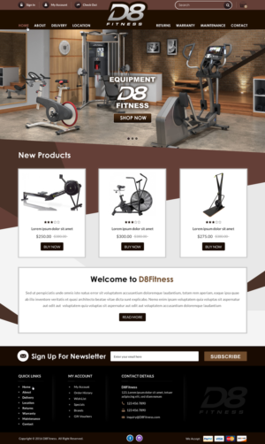 Landing Page Design by Creative Design for D8 Fitness | Design: #13040121