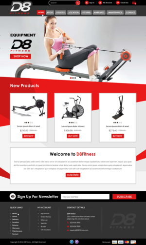 Landing Page Design by Creative Design for D8 Fitness | Design: #13047177