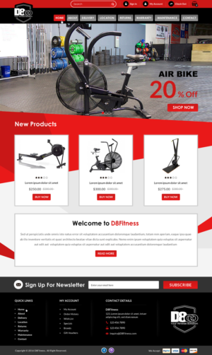 Landing Page Design by Creative Design for D8 Fitness | Design: #13063934