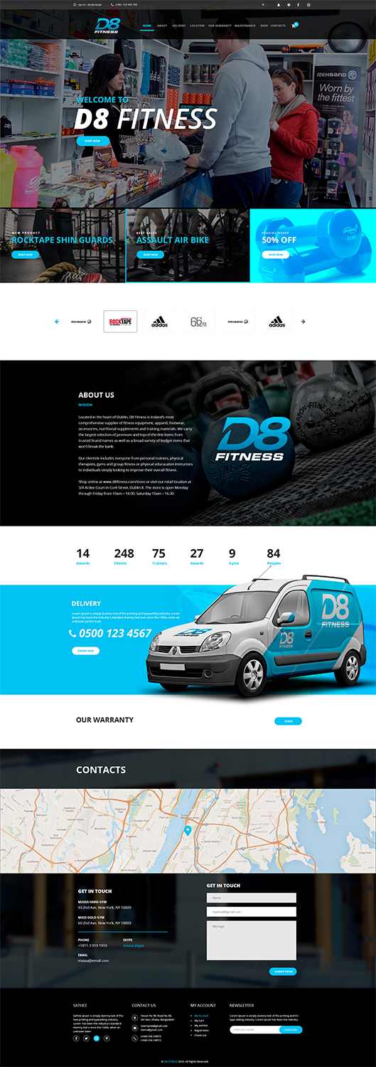 Landing Page Design by Moises Ruiz for D8 Fitness | Design #13034141